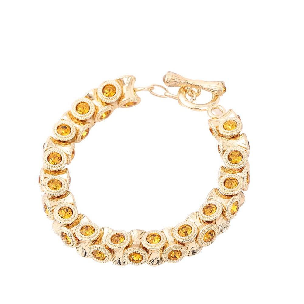 Champagne Austrian Crystal Stretch Bracelet